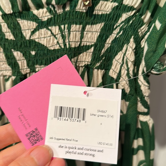 Kate Spade Open Back Cover Up Dress - Palm Fronds NWT - Picture 3 of 6